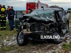 Choque frontal en la Ruta 33: tres militares sufren heridas