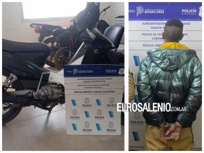 Aprehendido en una moto con numeración suprimida y por pedido de detención por Lesiones Agravadas
