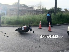Joven motociclista hospitalizado tras un accidente de tránsito