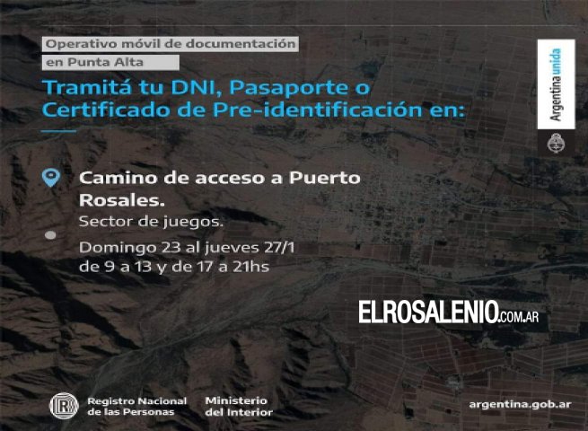 Llega a Punta Alta el operativo móvil de documentación