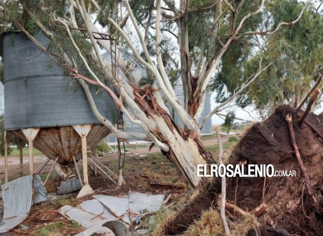 Viento huracanado, lluvia y granizo