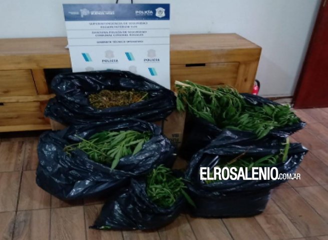 Detienen a un hombre con 8 kilos y medio de marihuana