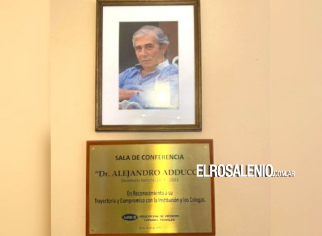 Homenajearon al Dr. Alejandro Adducci