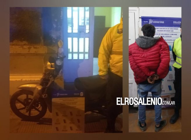 La policía detuvo a un joven tras robar una moto