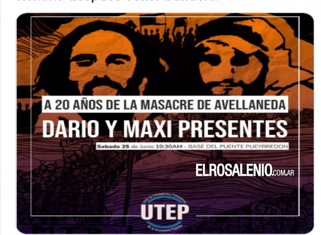 Acto al cumplirse 20 años de los asesinatos de Kosteki y Santillán