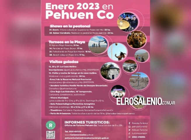 Se invita a una gran cantidad de actividades y eventos en Pehuen Co 