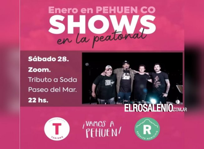 Diversas actividades y shows en Pehuen Co para el último finde de enero 