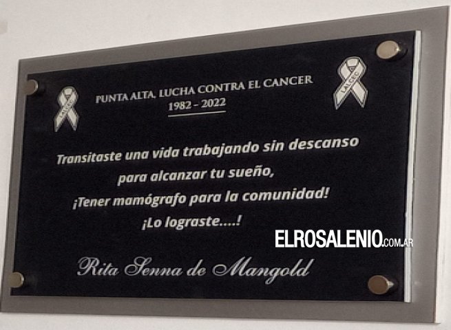 Homenajearon a Rita Mangold en el Hospital Municipal Eva Perón
