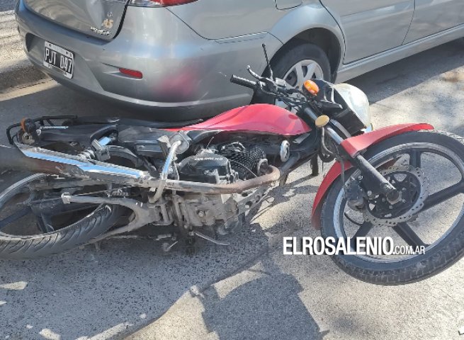 Un motociclista resultó herido en un accidente de tránsito