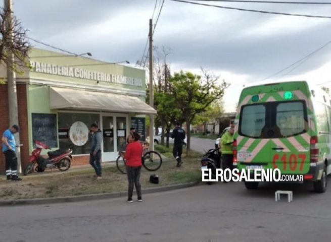 Un motociclista herido tras un siniestro en el barrio Pampa Central 