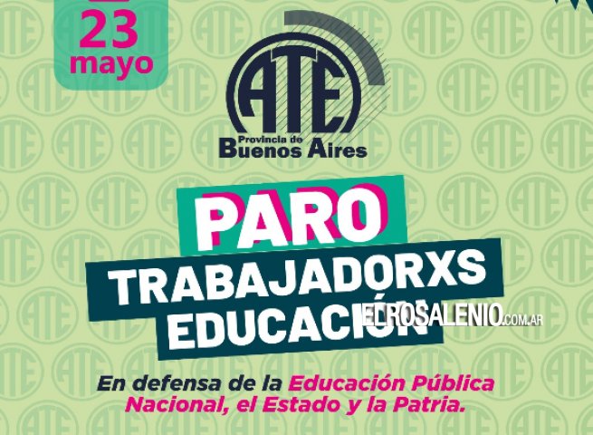 Auxiliares de ATE adhieren al paro docente