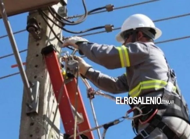 También habrá corte de energía en barrios Centenario, Albatros 27 y ATE 8