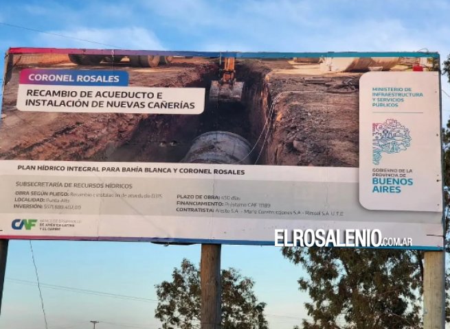 Inicia la obra de recambio de 3,2km de acueducto que abastece a Punta Alta