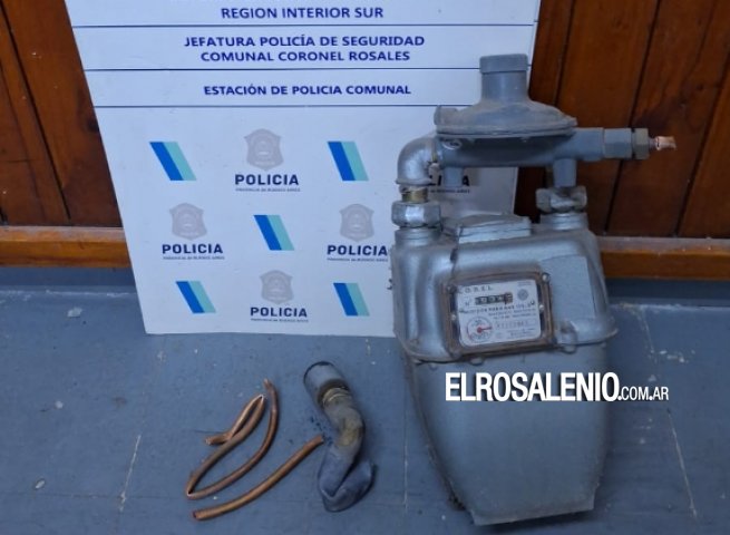 Lo detuvieron en la calle con un medidor de gas robado