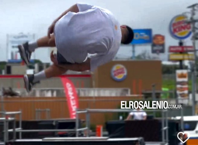 Santino Giménez trajo una medalla del Panamericano de Parkour y aplicó para el Sudamericano