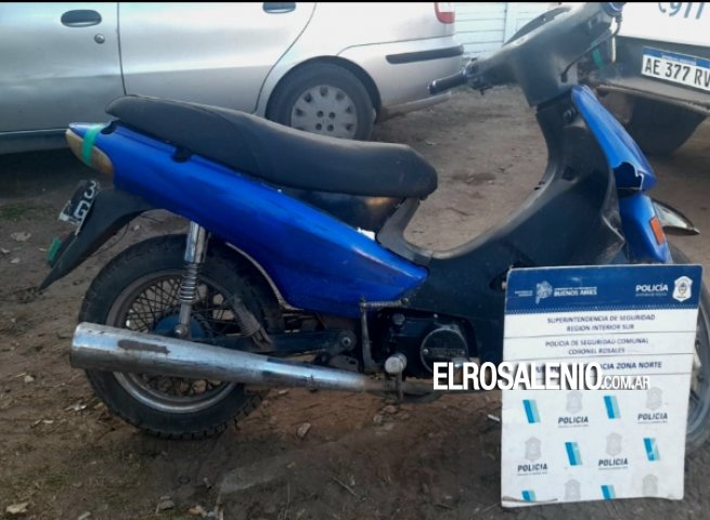 Recuperaron una moto que había sido robada