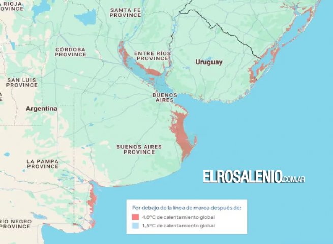 El nivel del mar aumenta en el mundo: qué regiones de Argentina están en riesgo