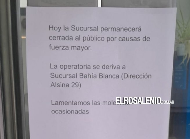 Banco Macro no atiende hoy, a causa de desbordes cloacales en el interior