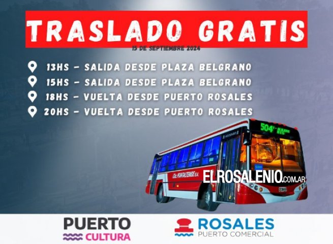 Habrá colectivos gratuitos para los festejos en el puerto