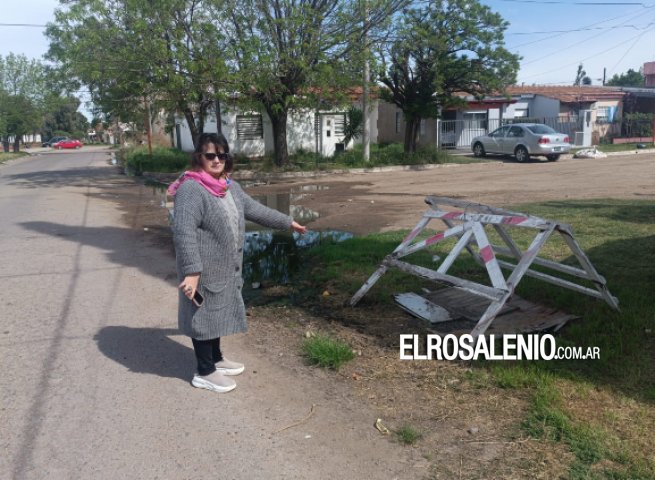 Albatros XX: lagunas de líquidos cloacales, desbordes, falta de agua, calles hundidas y casas rajadas