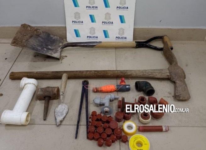 Encontraron herramientas robadas en un allanamiento hecho en Barrio Laura