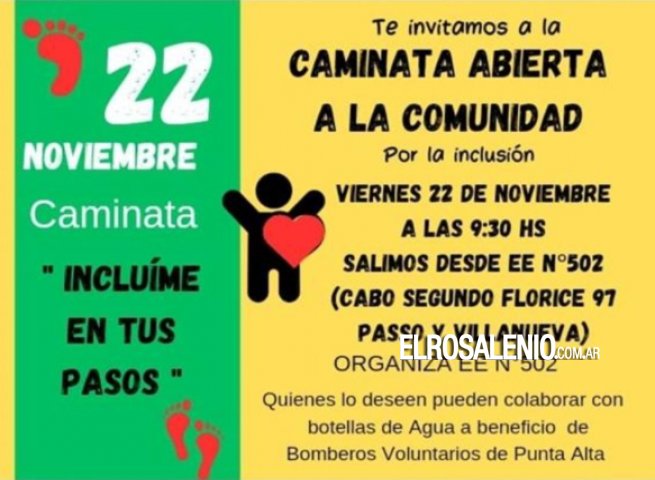 Escuela Especial N°502 organizó una caminata por la inclusión