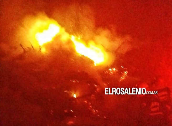 Varias dotaciones de bomberos trabajaron para sofocar importante incendio en basural de Pehuen Co