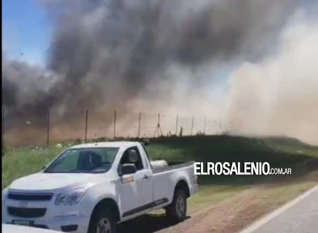 Otro incendio en el basural generó humo y complicaciones en la ruta 249