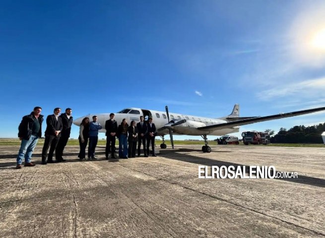 Tres Arroyos inauguró conexión aérea con Aeroparque: hay dos vuelos semanales