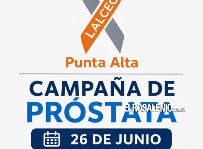 Campaña gratuita de detección del cáncer de próstata en Punta Alta