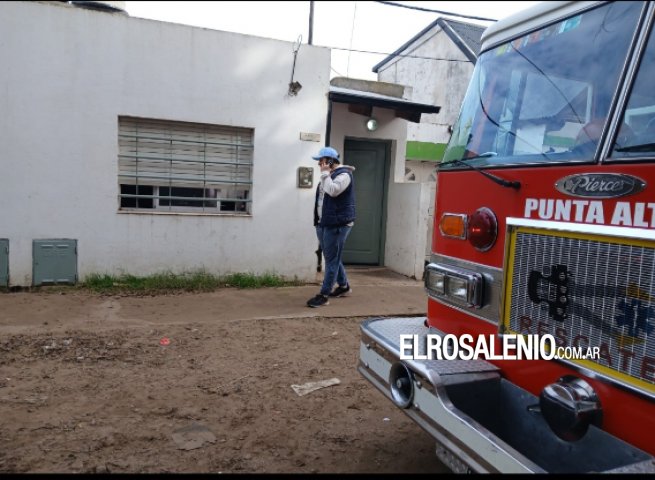 Principio de incendio en una vivienda generó la derivación de un hombre al hospital
