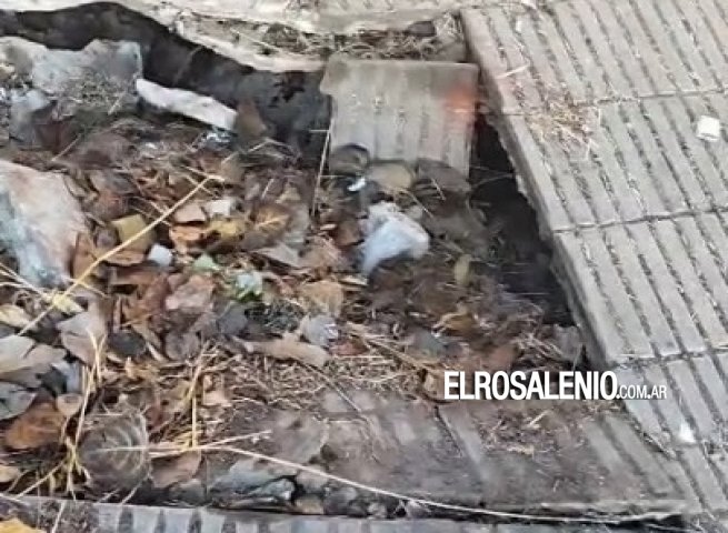 Vecina asegura que se hundió en una vereda “hasta la ingle” y que la pasó “muy mal”