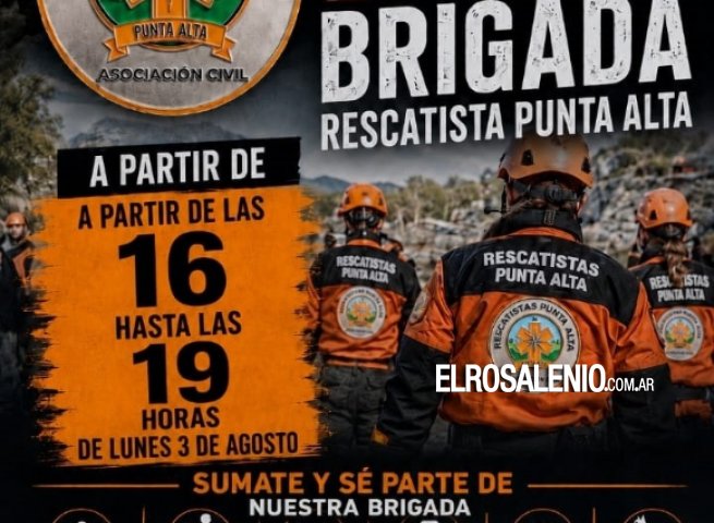 Brigada de Rescate de Punta Alta convoca a voluntarios a sumarse a la agrupación