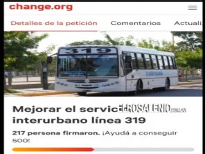 Usuarios de la Línea 319 piden mejora del servicio a través de change.org
