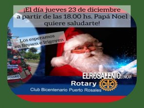 El Rotary Club Bicentenario invita a recibir a Papá Noel