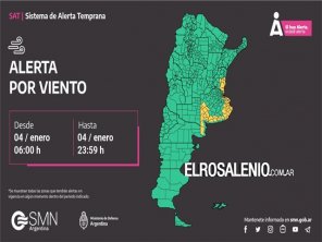 El Servicio Meteorológico advierte fuertes vientos para el sur bonaerense