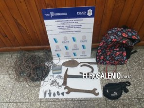 Menor detenido por ingresar a una vivienda y hurtar herramientas