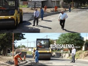 Avanza la pavimentación en el Barrio Nueva Bahía Blanca