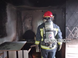 Incendio en un departamento interno de calle Luiggi 41