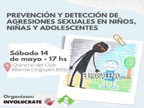 Brindarán un taller sobre prevención y detección de agresiones sexuales en las infancias