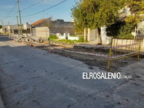 Reparación de calle Alvear y corte de media calzada