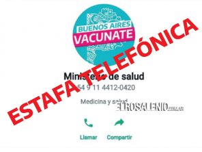 Alertan por estafas telefónicas a través de un número que no es del Ministerio de Salud bonaerense