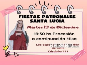 Fiestas patronales en Santa Lucía