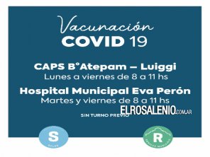 Vacunatorios COVID-19: Atención solamente por la mañana
