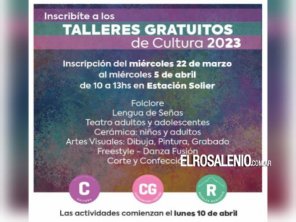 Talleres gratuitos de cultura: Inscripciones abiertas