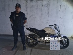 Detuvieron a menor de 17 años que circulaba con moto robada