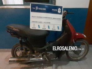 Recuperan en Bahía una moto robada en nuestra ciudad