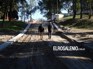 Colocaron pavimento articulado en una interna del parque San Martín