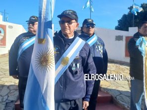 El abanderado de los Veteranos de Guerra de Malvinas, símbolo de simpleza