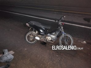 Un motociclista fue hospitalizado tras chocar con un auto